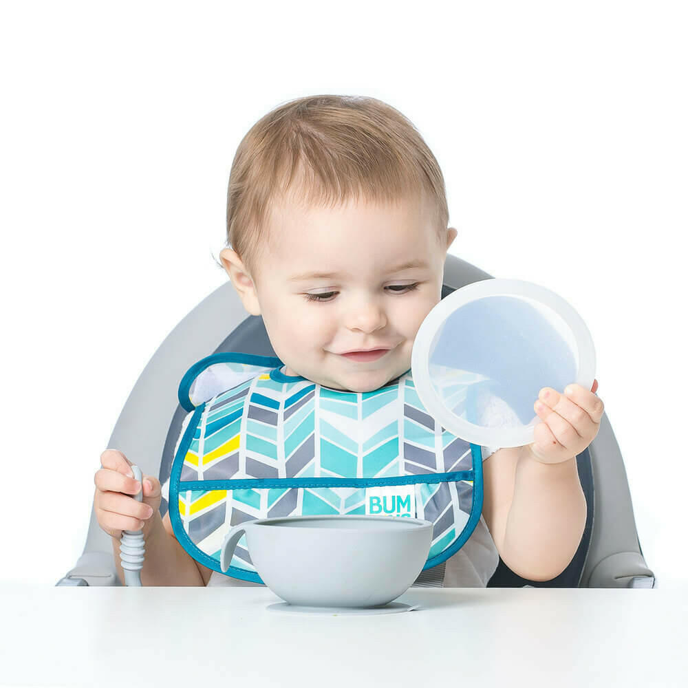 Bumkins First Feeding Set - Grey - Bowls & Utensils - not - on - sale