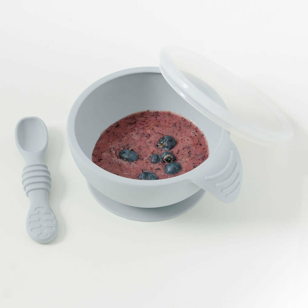 Bumkins First Feeding Set - Grey - Bowls & Utensils - not - on - sale