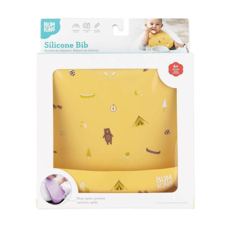 Bumkins Silicone Bib (100% food safe silicone) - Camp Gear - HYPHEN KIDS