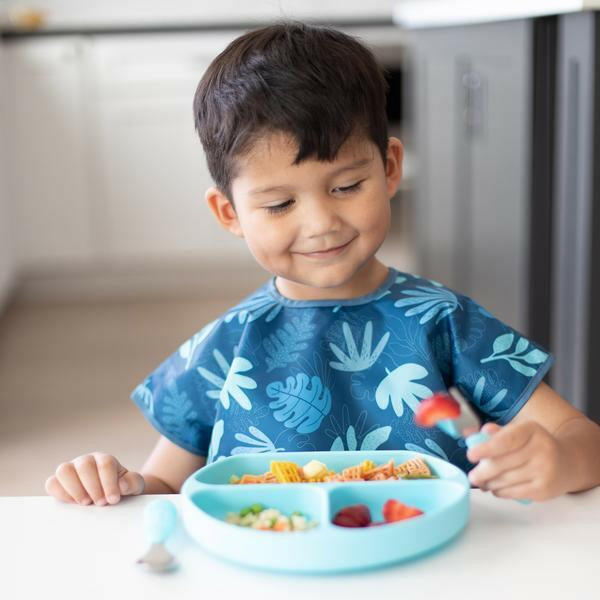 Bumkins Silicone Grip Dish - Blue - Bowls & Utensils - not - on - sale