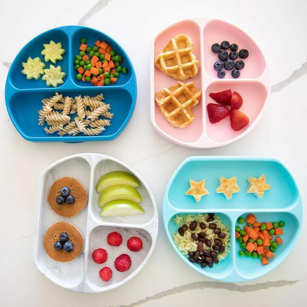 Bumkins Silicone Grip Dish - Blue - Bowls & Utensils - not - on - sale