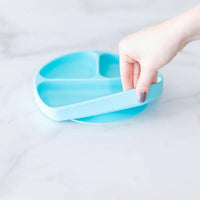 Bumkins Silicone Grip Dish - Blue - Bowls & Utensils - not - on - sale