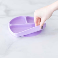 Bumkins Silicone Grip Dish - Lavender -HYPHEN KIDS