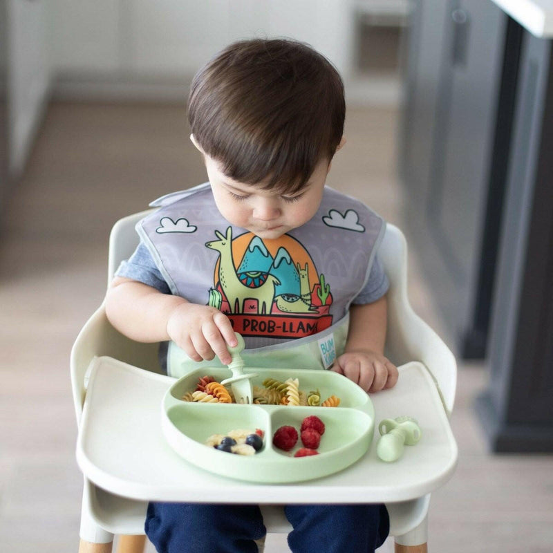 Bumkins Silicone Grip Dish - Sage - HYPHEN KIDS