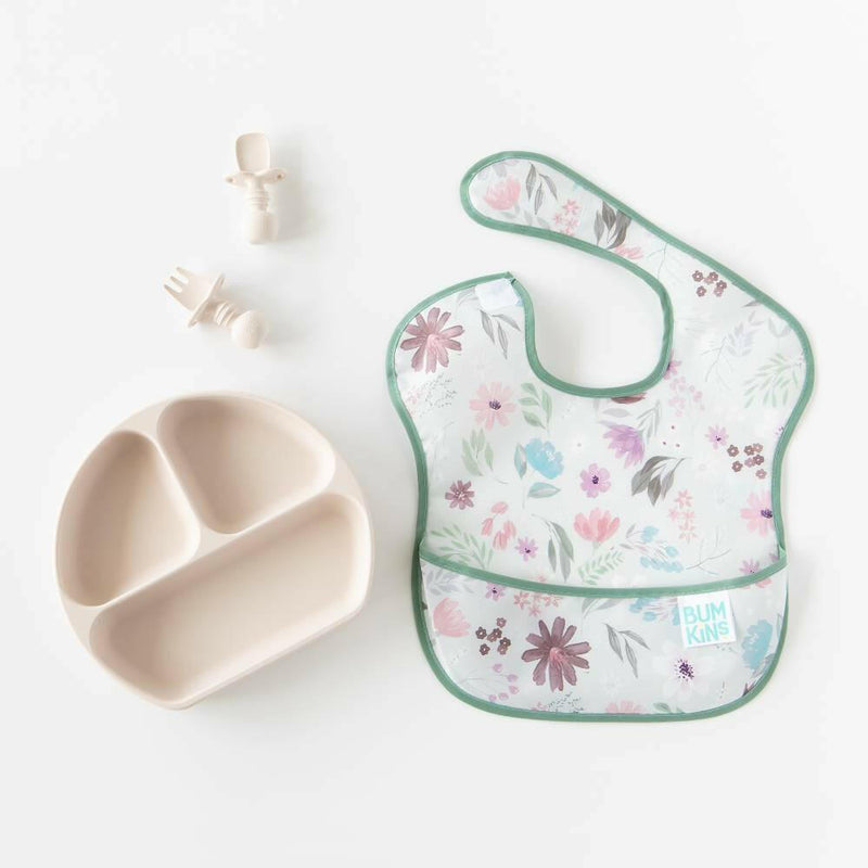 Bumkins Silicone Grip Dish - Sand - HYPHEN KIDS