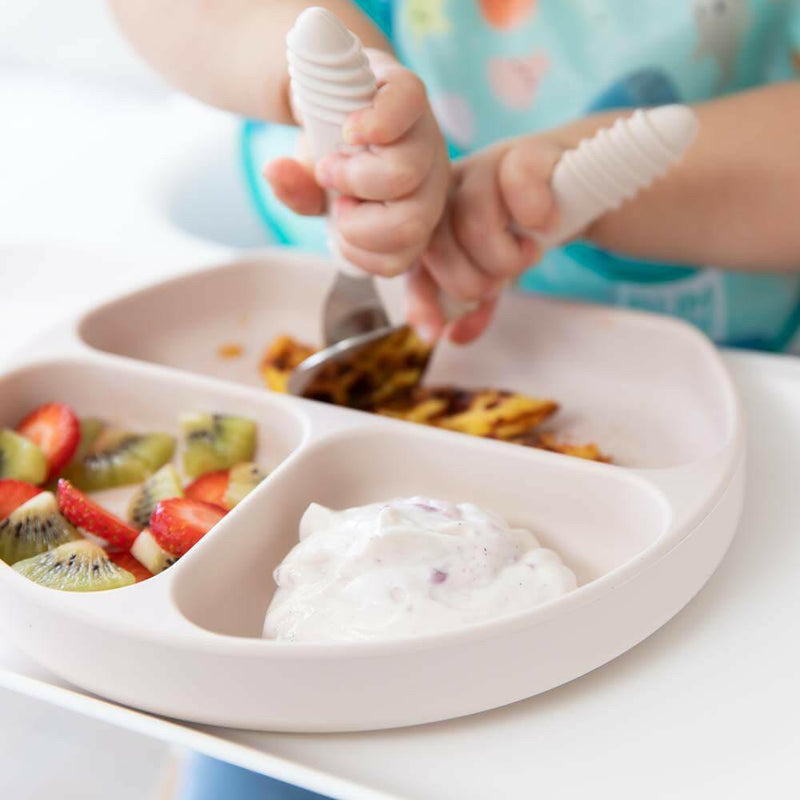 Bumkins Silicone Grip Dish - Sand - HYPHEN KIDS