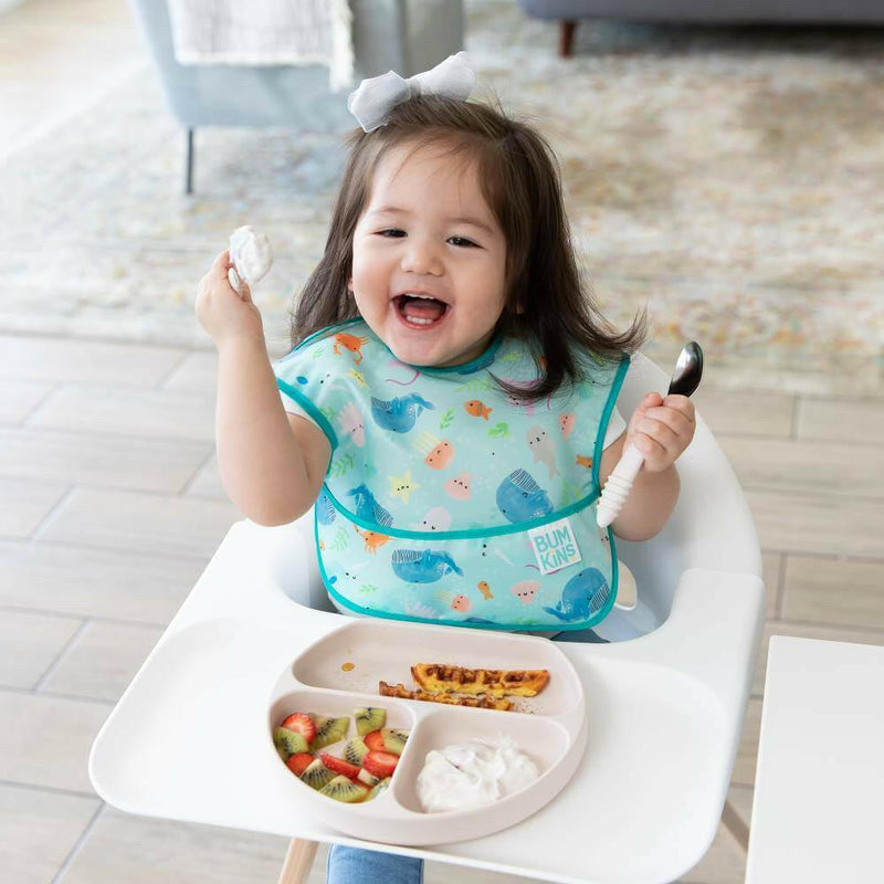 Bumkins Silicone Grip Dish - Sand - HYPHEN KIDS