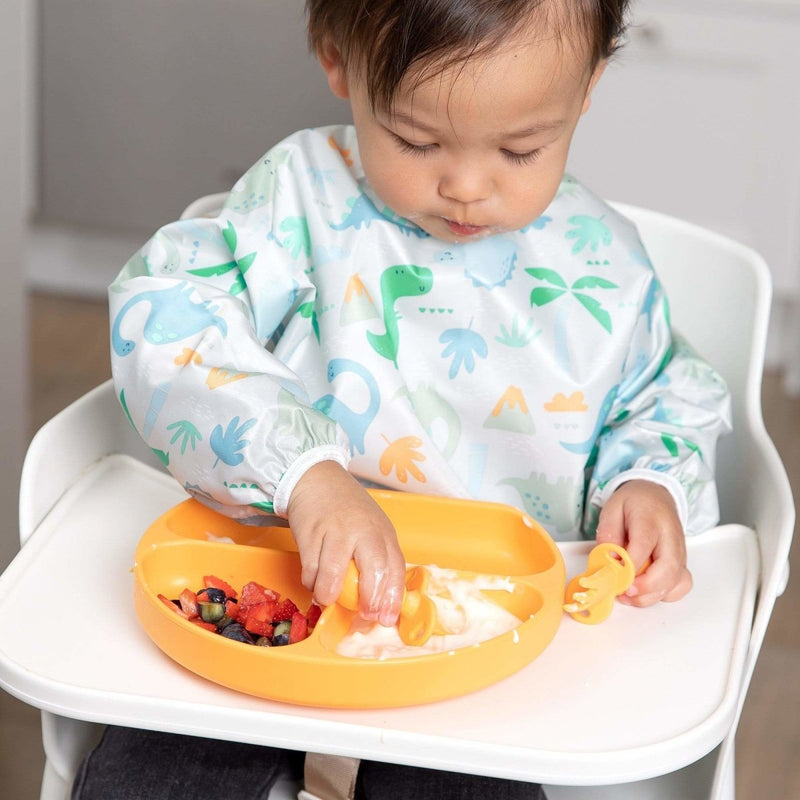 Bumkins Silicone Grip Dish - Tangerine -HYPHEN KIDS
