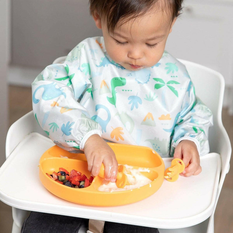 Bumkins Silicone Grip Dish - Tangerine - HYPHEN KIDS