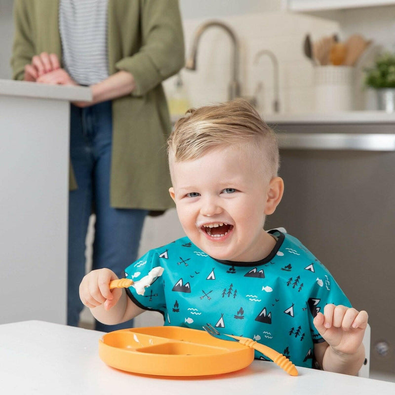 Bumkins Silicone Grip Dish - Tangerine - HYPHEN KIDS