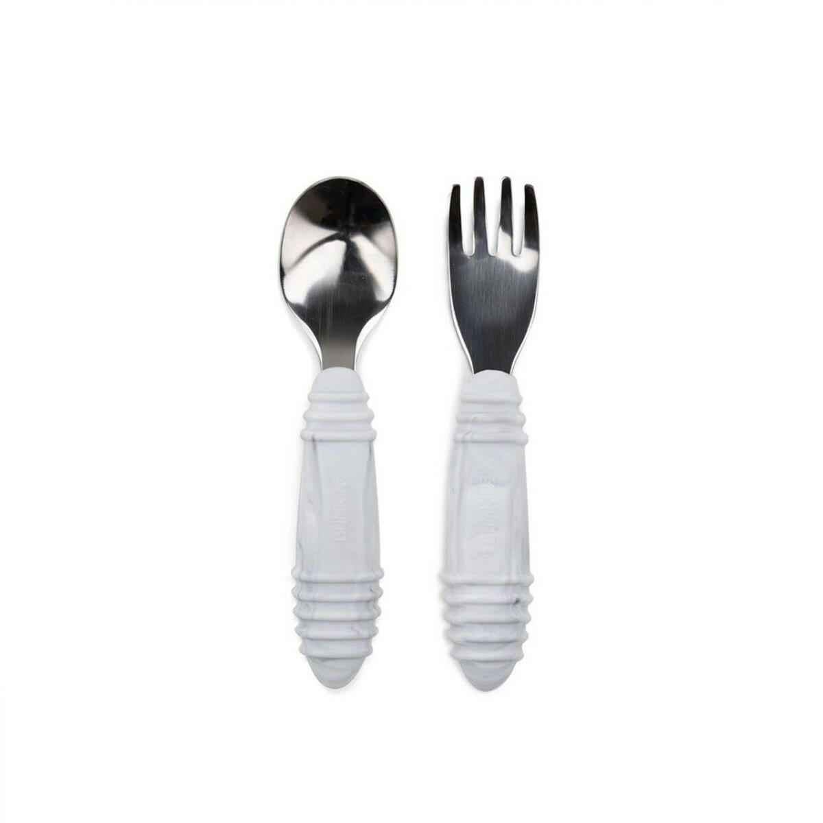Bumkins Spoon and Fork - Grey - Utensils - not - on - sale