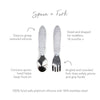 Bumkins Spoon and Fork - Grey -HYPHEN KIDS