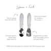 Bumkins Spoon and Fork - Grey - Utensils - not - on - sale