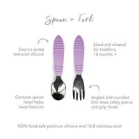 Bumkins Spoon and Fork - Lavender -HYPHEN KIDS