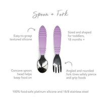 Bumkins Spoon and Fork - Lavender - Utensils - not - on - sale