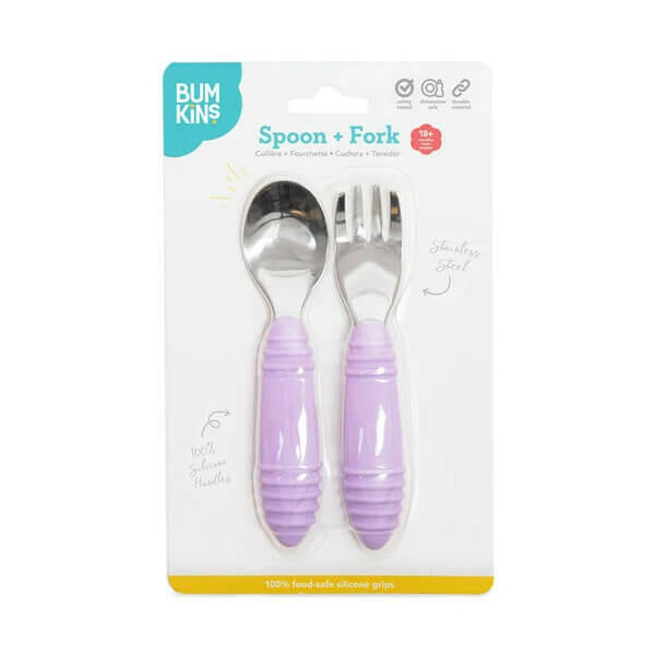 Bumkins Spoon and Fork - Lavender - HYPHEN KIDS