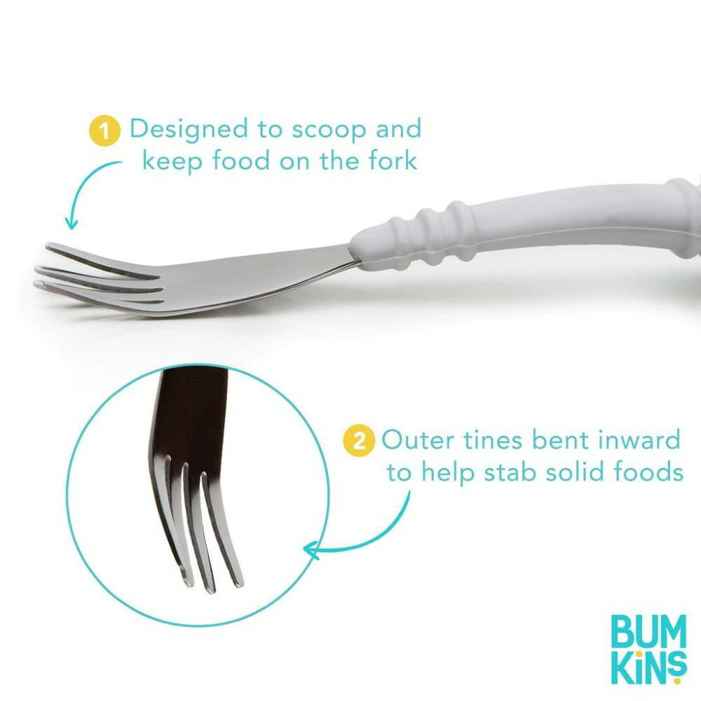 Bumkins Spoon and Fork - Light Blue - Utensils - not - on - sale