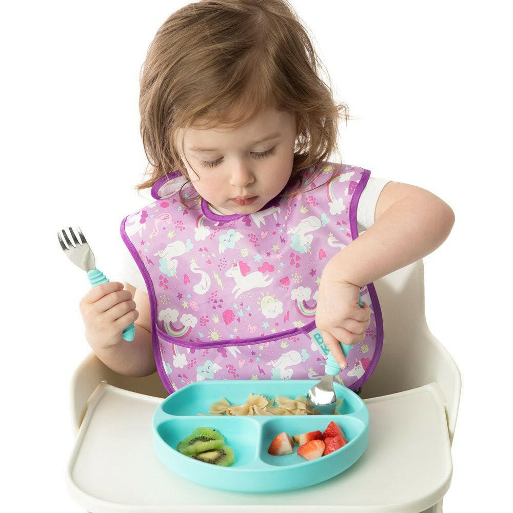 Bumkins Spoon and Fork - Light Blue - Utensils - not - on - sale