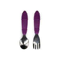 Bumkins Spoon and Fork - Purple - Utensils - not - on - sale