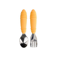 Bumkins Spoon and Fork - Tangerine -HYPHEN KIDS