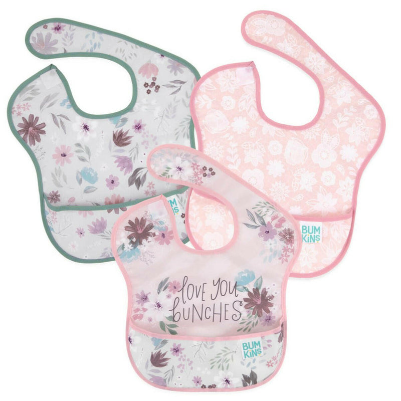 Bumkins Waterproof SuperBib 3 pack - Floral & Lace - HYPHEN KIDS