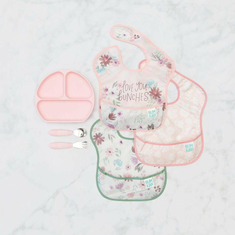 Bumkins Waterproof SuperBib 3 pack - Floral & Lace - HYPHEN KIDS