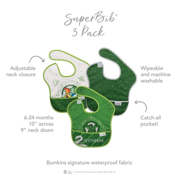Bumkins Waterproof SuperBib 3 pack - Slytherin -HYPHEN KIDS