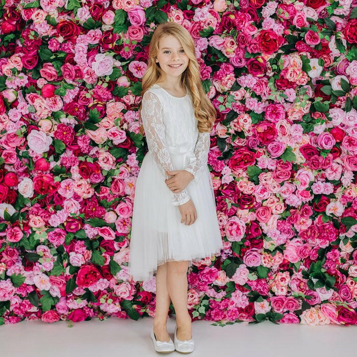 Candi L/S Lace Tutu Dress - Ivory - HYPHEN KIDS
