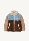 Color Block Polar Sherpa Jacket - Chocolate / Grey - Jackets|Coats|Hoodies - 10 - 11Y