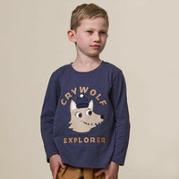 Crywolf Long Sleeve T-Shirt Indigo Explorer - Sweatshirts - 10 - 11Y