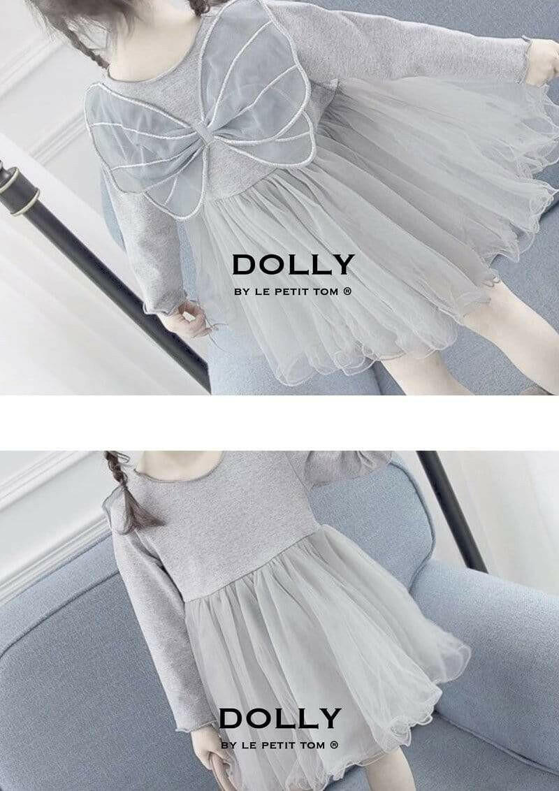 Dolly Butterfly Wings Tutu Dress Silver Grey - HYPHEN KIDS
