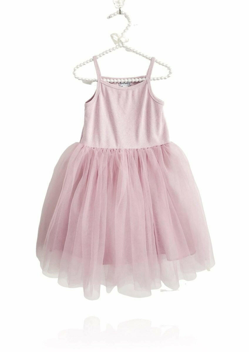 Dolly Rib Cotton Tutu Dress Pink - HYPHEN KIDS