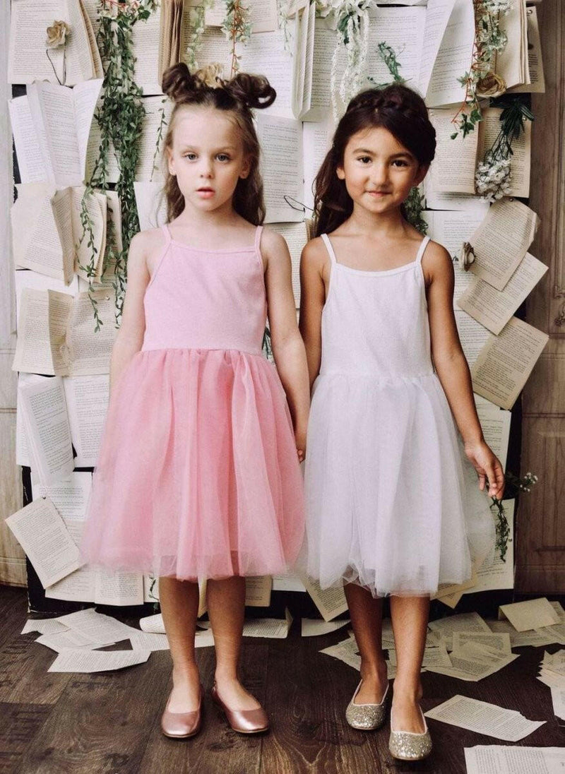 Dolly Rib Cotton Tutu Dress Pink - HYPHEN KIDS