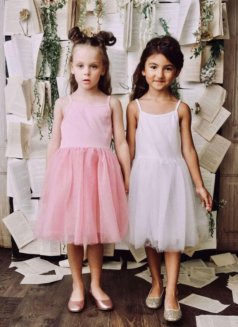Dolly Rib Cotton Tutu Dress White - HYPHEN KIDS