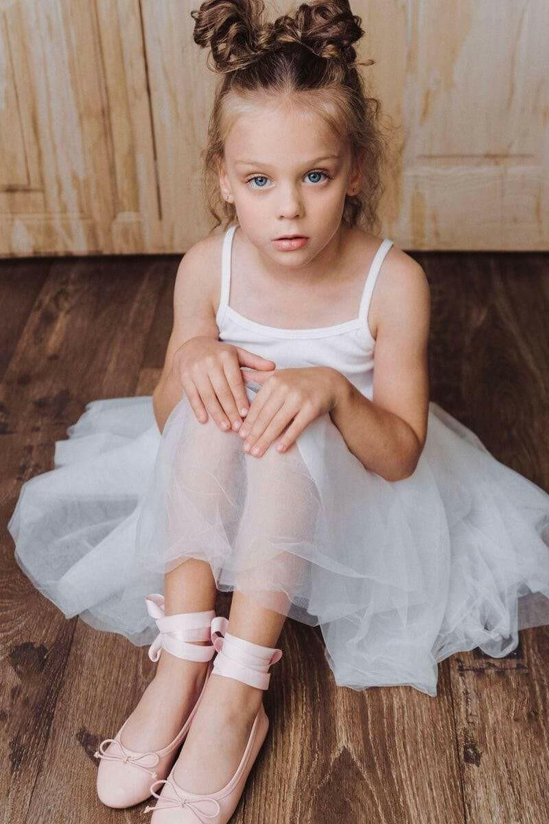 Dolly Rib Cotton Tutu Dress White - HYPHEN KIDS