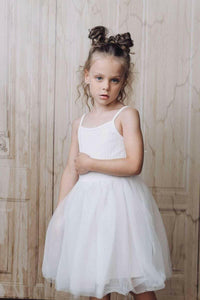 Dolly Rib Cotton Tutu Dress White - Dresses - girl