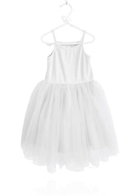 Dolly Rib Cotton Tutu Dress White - Dresses - girl