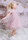 Dolly Stars & Moon Tulle Princess Dress Dusty Violet -HYPHEN KIDS