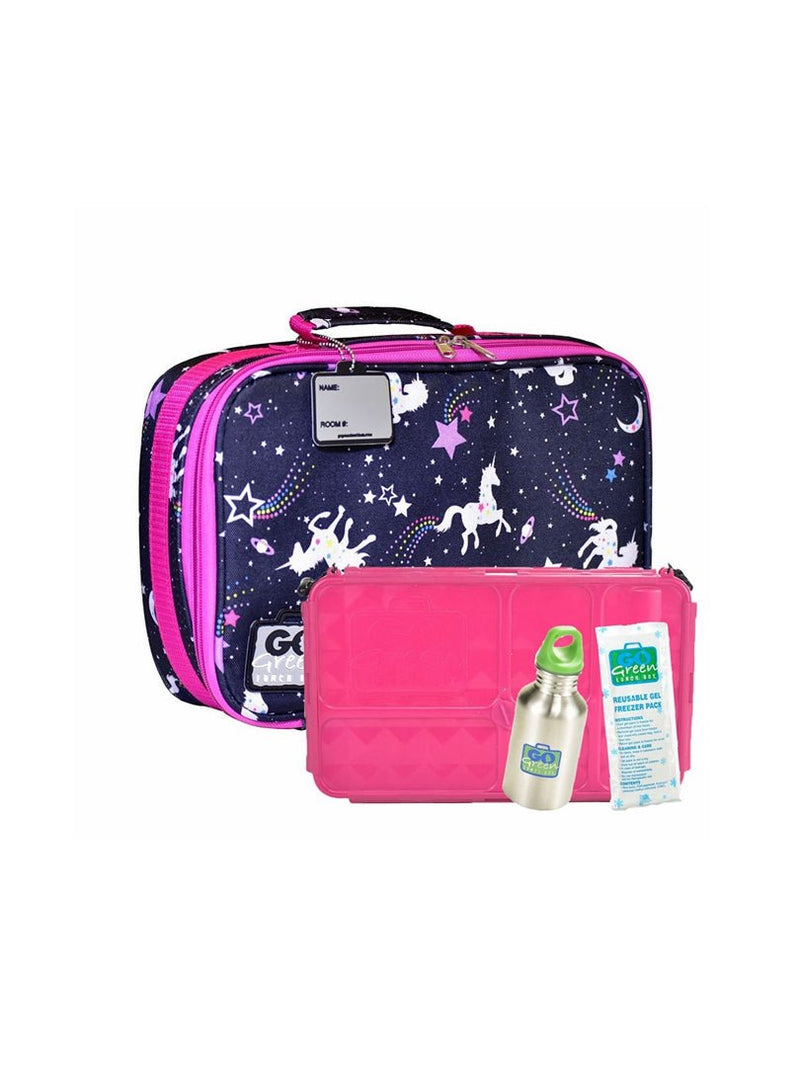Go Green Lunch Box Set - Magical Sky (Lunchbox + insulated bag + drink bottle + ice pack) -HYPHEN KIDS