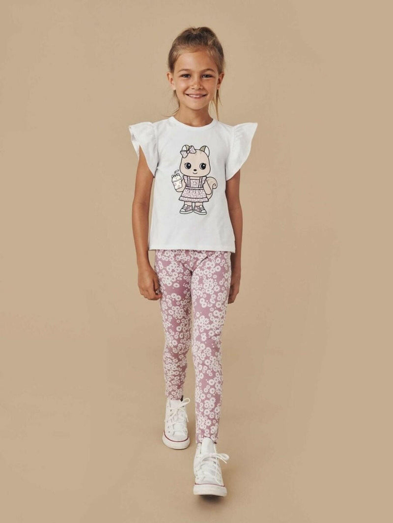 Huxbaby Cheery Chipmunk Frill T - Shirt - HYPHEN KIDS