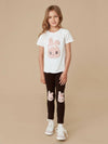 Huxbaby Fur Bunny Knee Legging - Leggings - 2 - 3Y