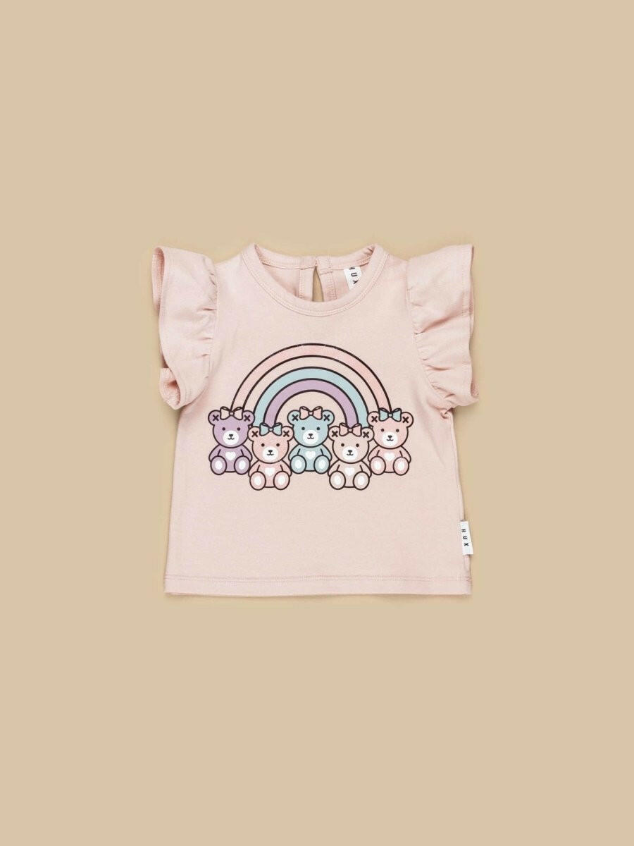 Huxbaby Rainbow Bear Frill T - Shirt - HYPHEN KIDS