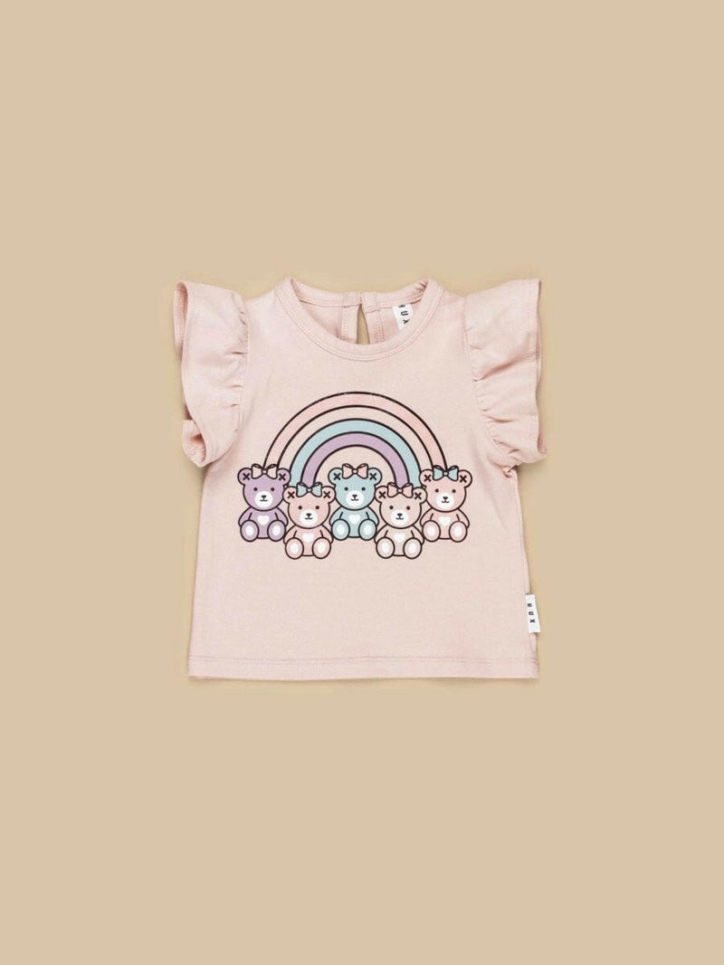 Huxbaby Rainbow Bear Frill T - Shirt - HYPHEN KIDS
