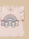 Huxbaby Rainbow Bear Frill T-Shirt - Shirts - 1 - 2Y