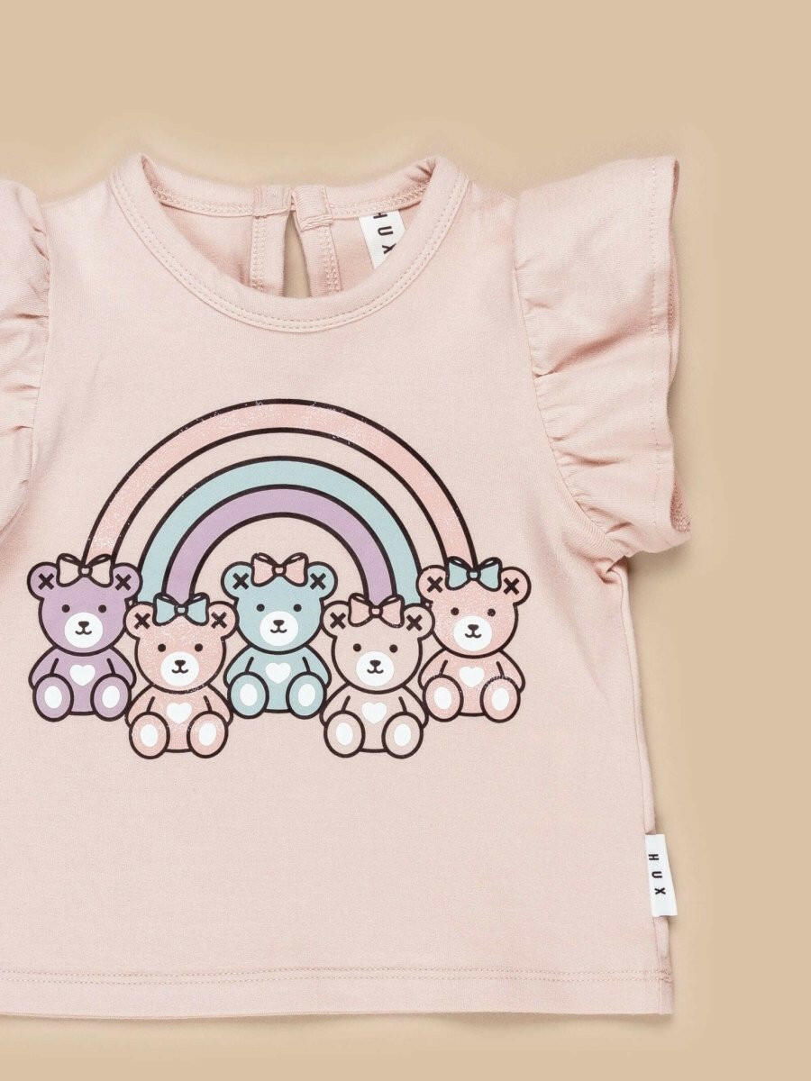 Huxbaby Rainbow Bear Frill T - Shirt - HYPHEN KIDS