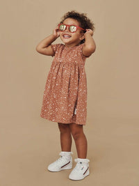 Huxbaby Starry Short Sleeve Rib Dress - Dresses - 1 - 2Y