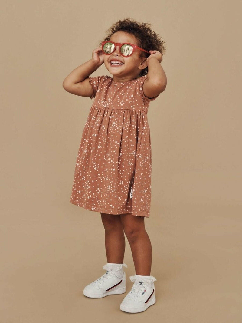 Huxbaby Starry Short Sleeve Rib Dress - HYPHEN KIDS