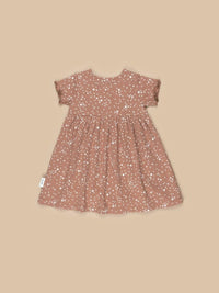 Huxbaby Starry Short Sleeve Rib Dress - Dresses - 1 - 2Y
