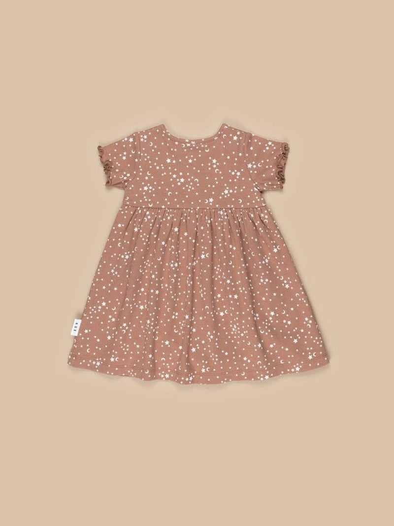 Huxbaby Starry Short Sleeve Rib Dress - HYPHEN KIDS