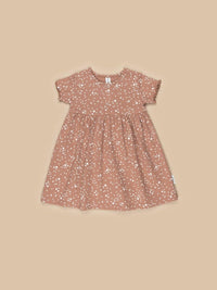 Huxbaby Starry Short Sleeve Rib Dress - Dresses - 1 - 2Y